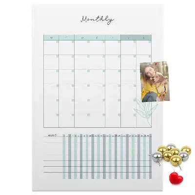 Cork pin board Monthly planner