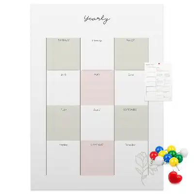 Cork Note Board Annual planner
