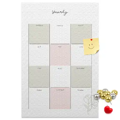Cork Note Board Annual planner