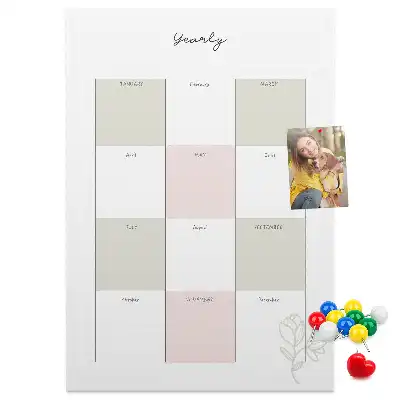 Cork Note Board Annual planner