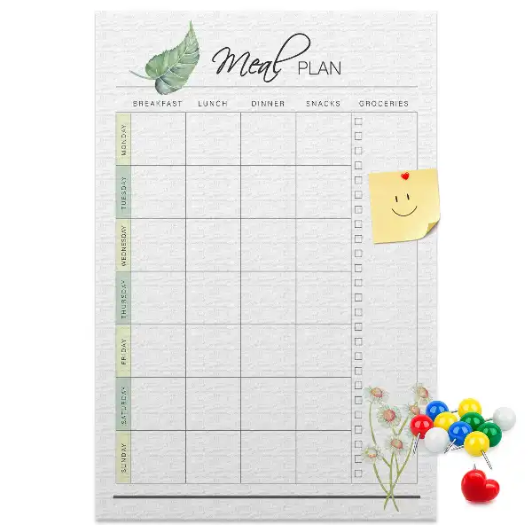 Cork pin board Meal planner