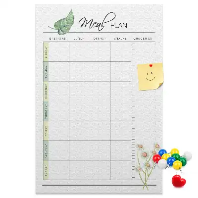 Cork pin board Meal planner
