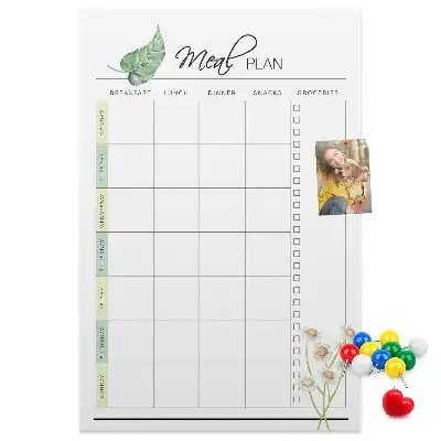 Cork pin board Meal planner