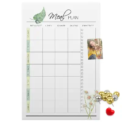 Cork pin board Meal planner