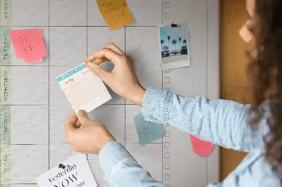 Cork pin board Meal planner