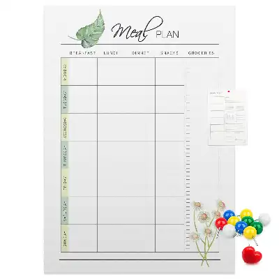 Cork pin board Meal planner