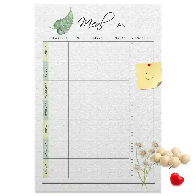 Cork pin board Meal planner