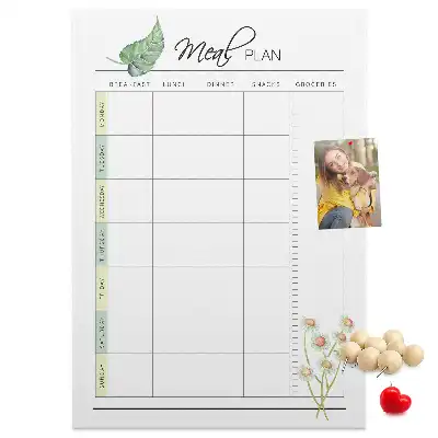 Cork pin board Meal planner