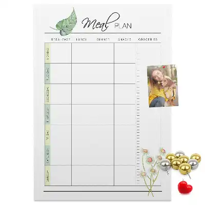 Cork pin board Meal planner