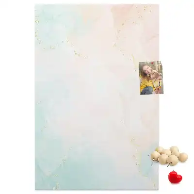 Cork Note Board with Pastel Abstract Design
