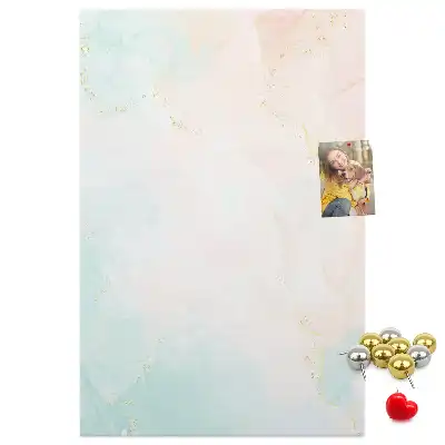 Cork Note Board with Pastel Abstract Design