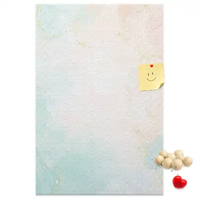Cork Note Board with Pastel Abstract Design