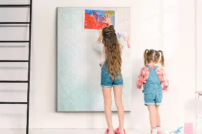 Cork Note Board with Pastel Abstract Design