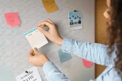 Cork Note Board with Pastel Abstract Design