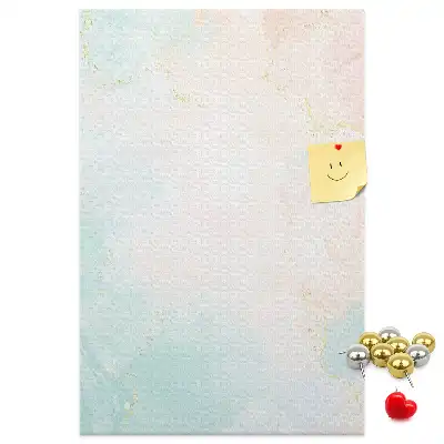 Cork Note Board with Pastel Abstract Design
