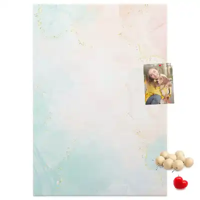 Cork Note Board with Pastel Abstract Design