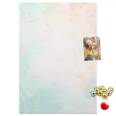 Cork Note Board with Pastel Abstract Design