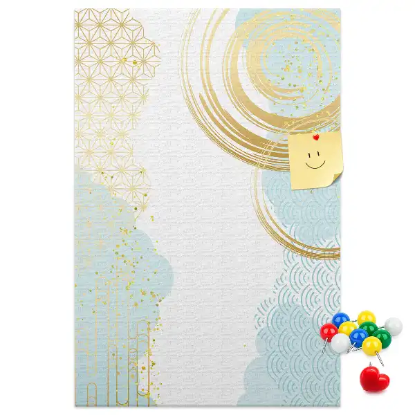 with a decorative abstract motif