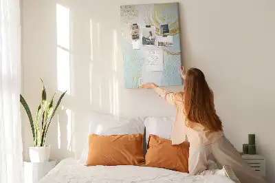 with a decorative abstract motif