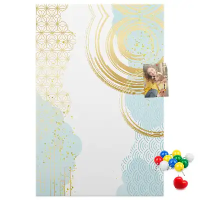 with a decorative abstract motif