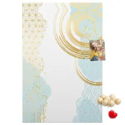 with a decorative abstract motif