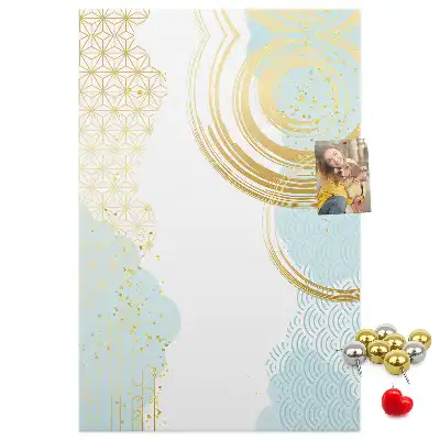 with a decorative abstract motif