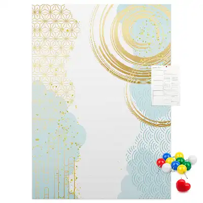 with a decorative abstract motif