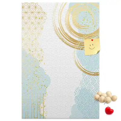 with a decorative abstract motif
