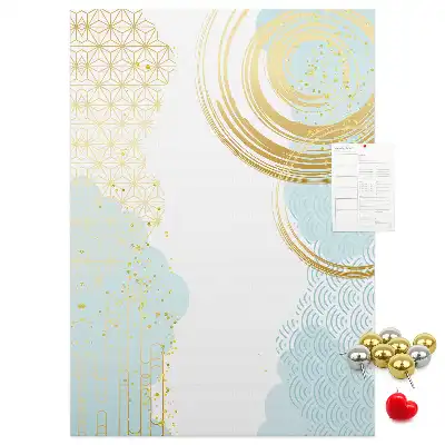 with a decorative abstract motif