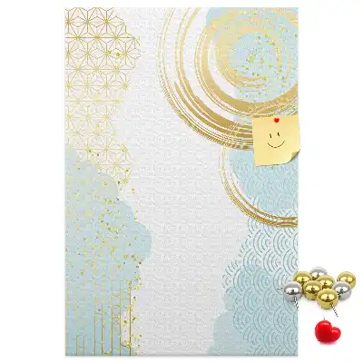 with a decorative abstract motif