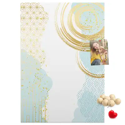 with a decorative abstract motif