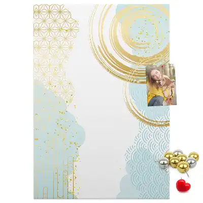 with a decorative abstract motif