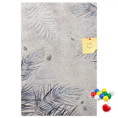Cork pin board Palm leaves