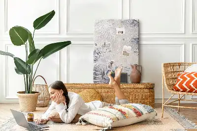 Palm Leaves Cork Pin Board