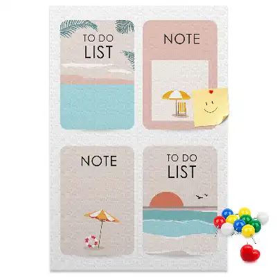 Cork Note Board Notes from the summer