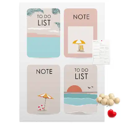 Cork Note Board Notes from the summer