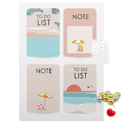 Cork Note Board Notes from the summer