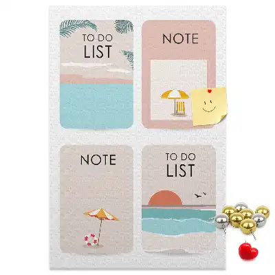 Cork Note Board Notes from the summer