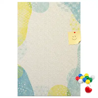 Wall cork memo board with decorative border