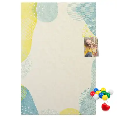 Wall cork memo board Decorative border