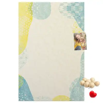 Wall cork memo board Decorative border