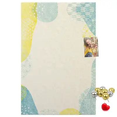 Wall cork memo board Decorative border