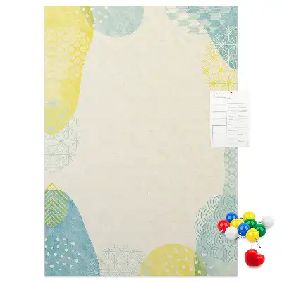Wall cork memo board with decorative border