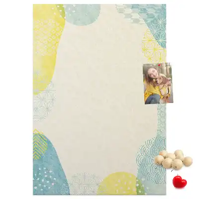Wall cork memo board Decorative border