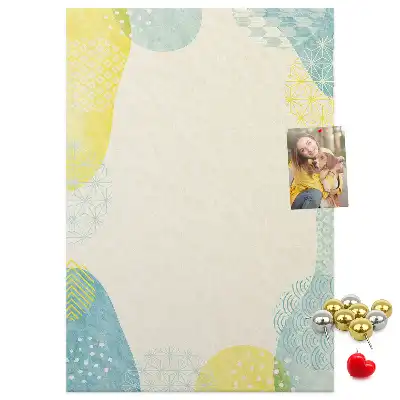 Wall cork memo board Decorative border
