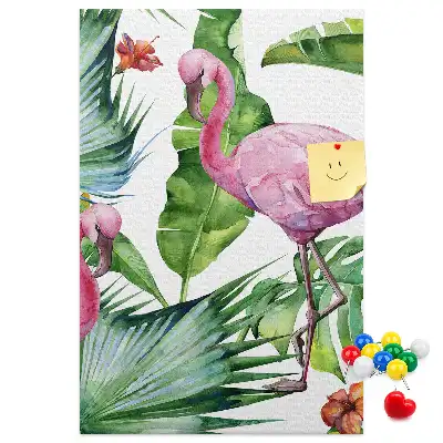 Cork Note Board Wild flamingo nature