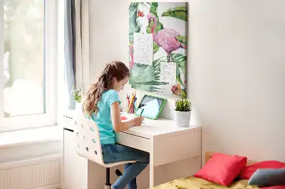 Cork Note Board Wild flamingo nature