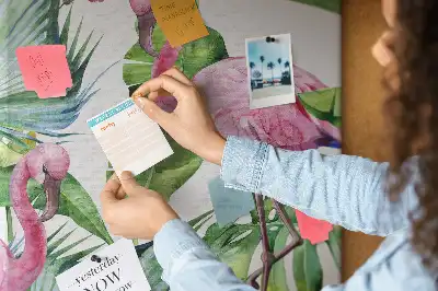 Wild Flamingo Nature Cork Note Board
