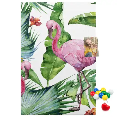 Wild Flamingo Nature Cork Note Board