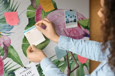 Cork Note Board Wild flamingo nature